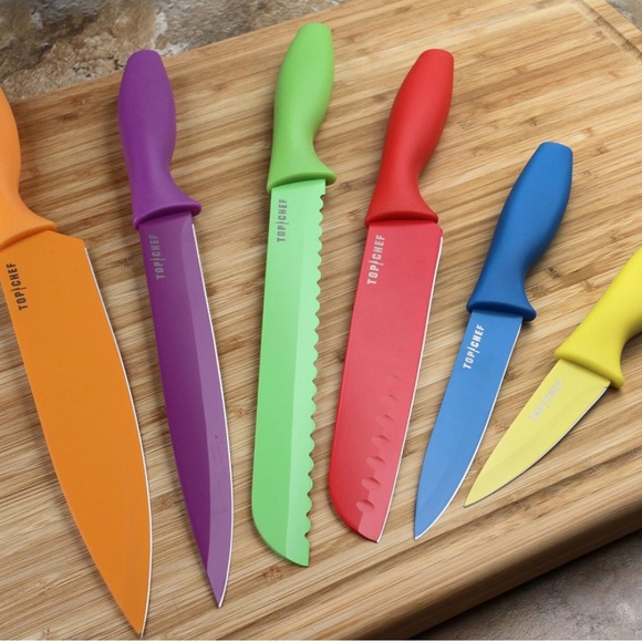 Top Chef 6-Piece Professional Grade Colored Knife Set - Picture 2 of 5